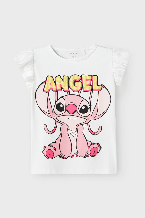 Name it Camiseta manga curta Lilo & Stitch branco