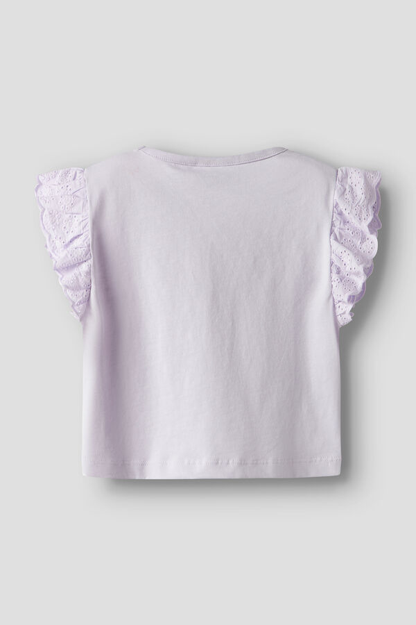 Name it T-shirt manga curta para menina rosa