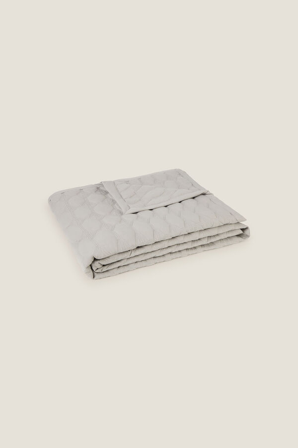 Textura Colcha acolchado geom&eacute;trico gris