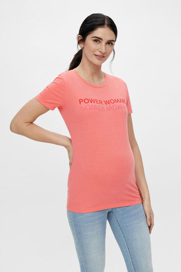 Womensecret Camiseta maternity algodón orgánico rojo