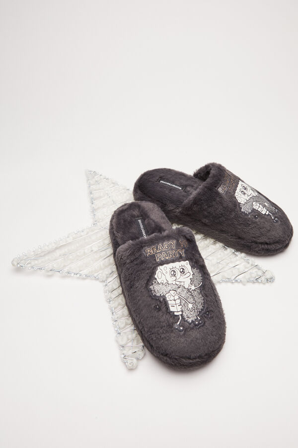 Womensecret Zapatillas pelo Bob Esponja gris gris