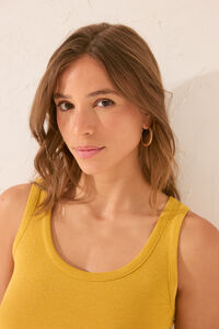 Women'secret T-shirt alças com lurex dourado