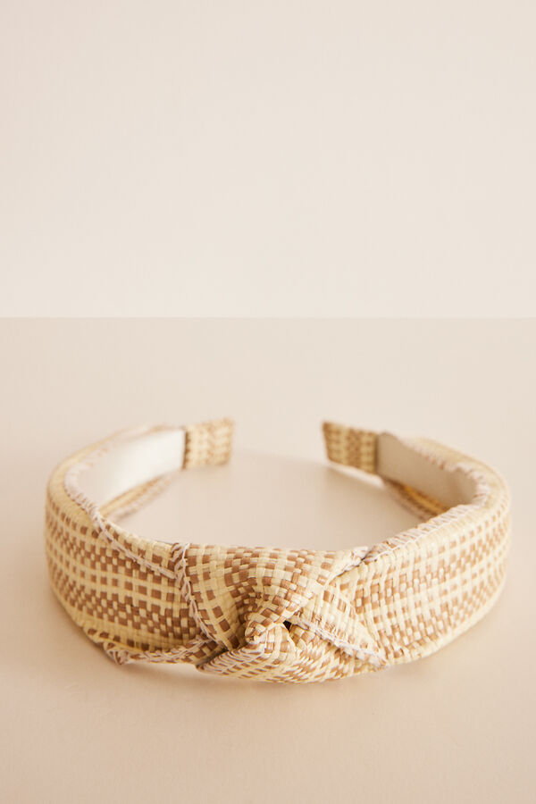 Women'secret Diadema pelo rafia arena nude