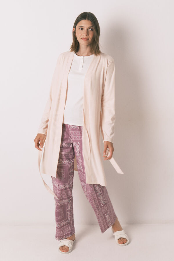 Women'secret Bata larga canal&eacute; rosa rosa