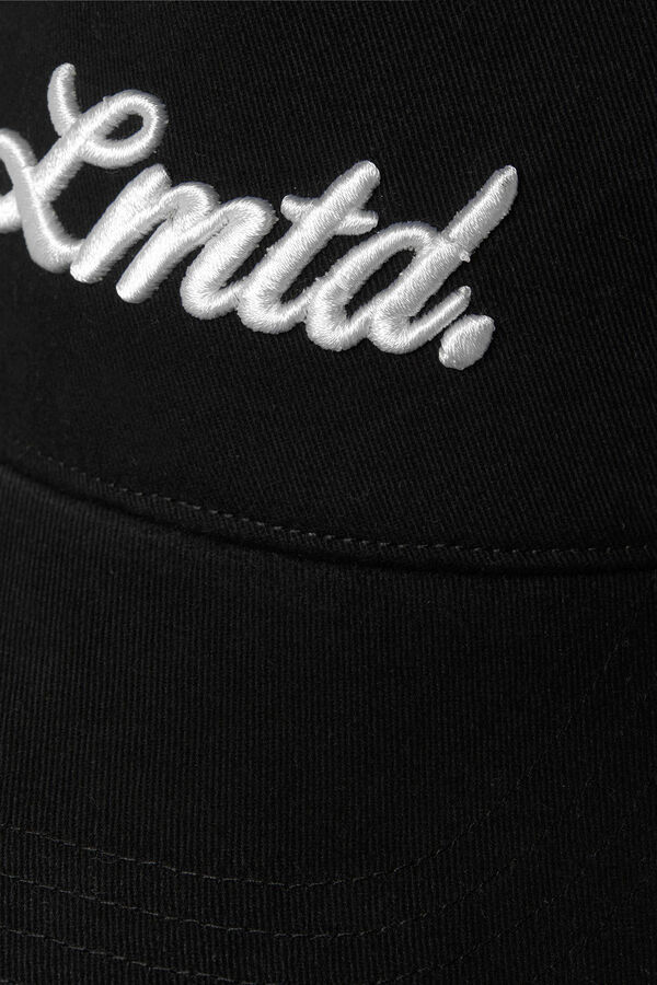 Jack & Jones Gorra mensaje bordado negro