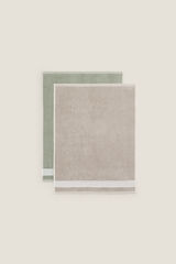 Textura Conjunto 2 panos friso algod&atilde;o estampado