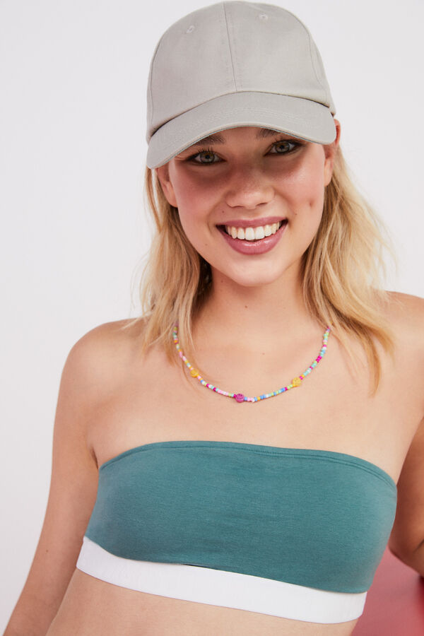 HI&BYE Top bandeau algod&atilde;o verde-escuro verde