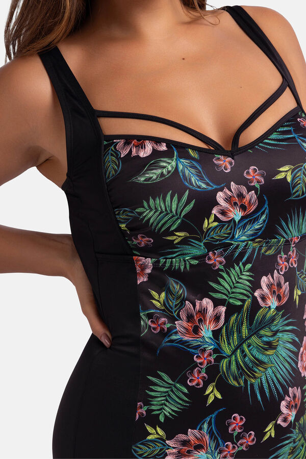 Dorina Mai&ocirc; preto estampado preto