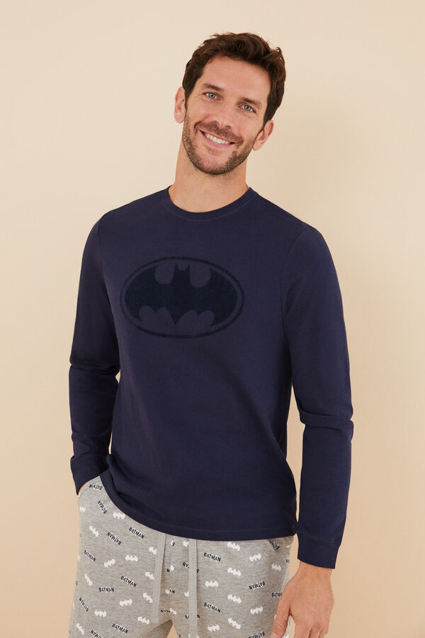 Women'secret Pijama largo hombre 100% algod&oacute;n Batman  azul