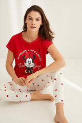 Womensecret Pijama Minnie algodão vermelho
