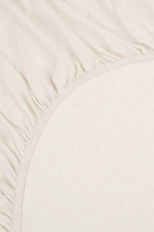 Textura Len&ccedil;ol de baixo malha algod&atilde;o bege