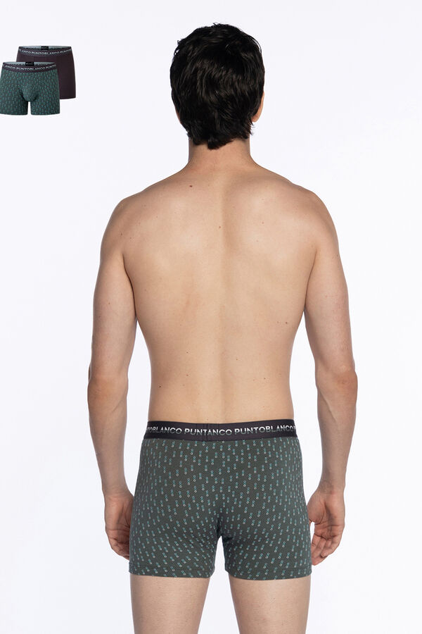 Punto Blanco Pack 2 b&oacute;xers de bamb&uacute; y algod&oacute;n, Treetop estampado