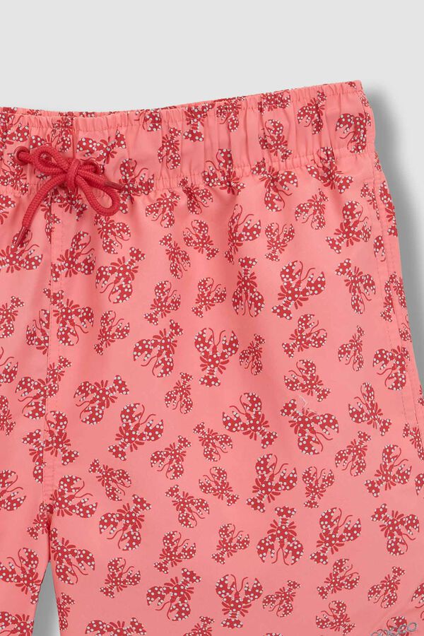 Gocco Ba&ntilde;ador padre estampado langosta rosa coral