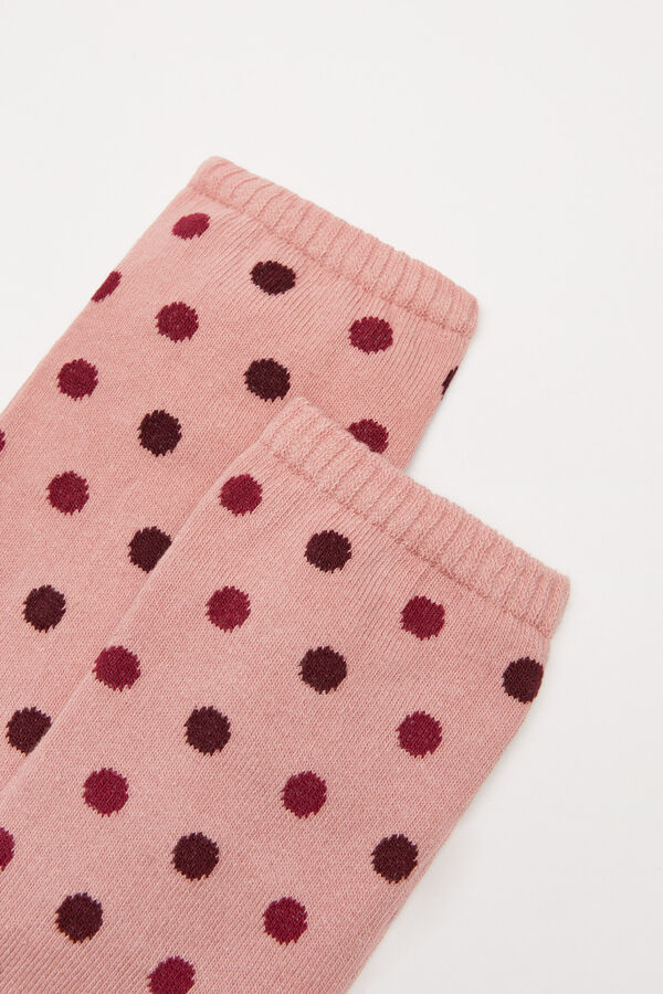 Women'secret Meias algod&atilde;o bolinhas rosa rosa