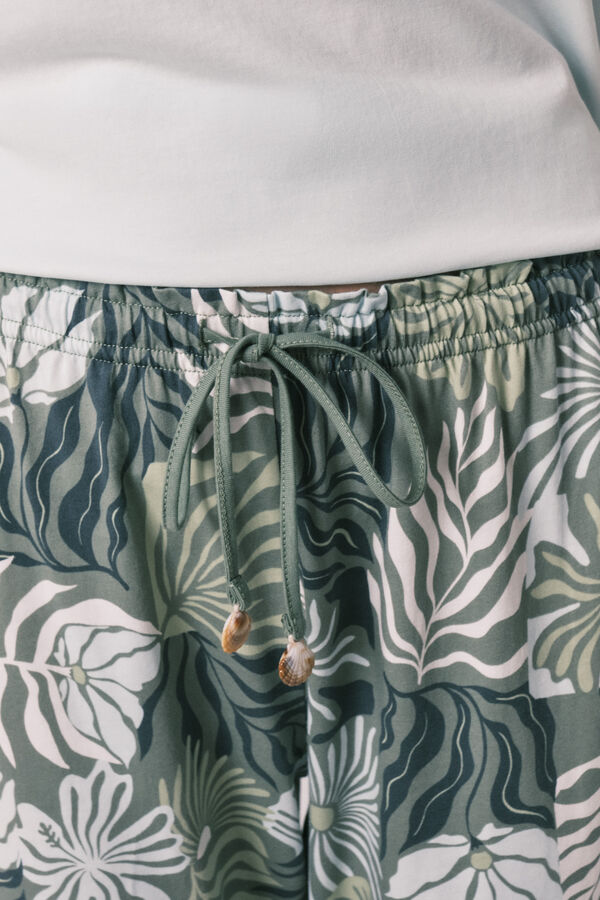 Women'secret Pijama comprido de manga curta Stitch estampado azul