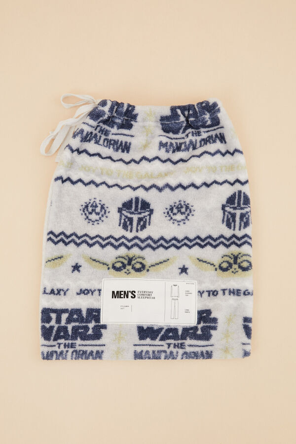 Womensecret Pijama comprido homem polar Star Wars cinzento