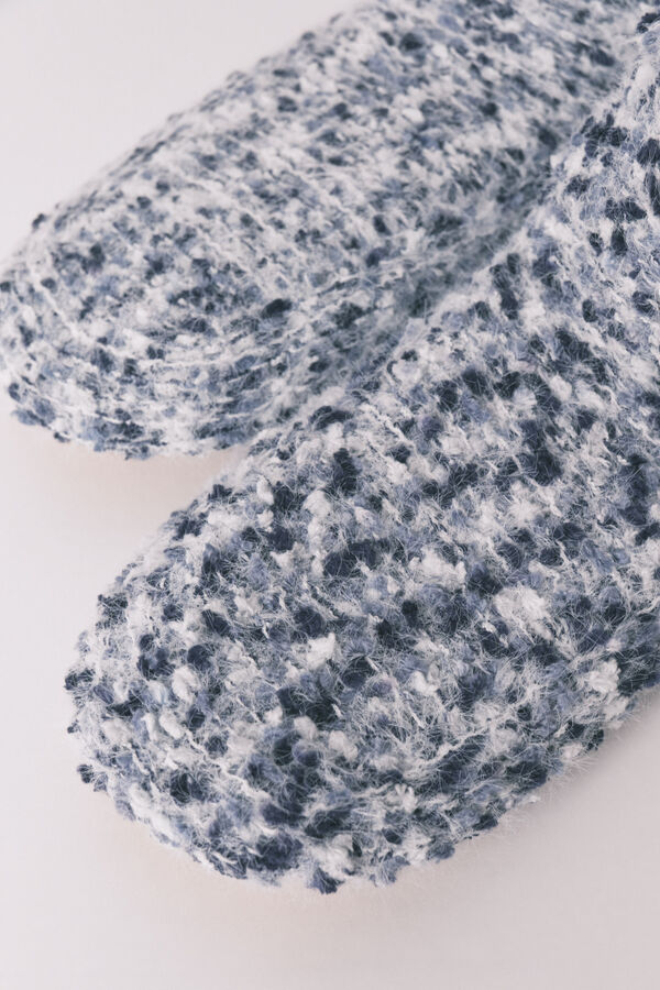 Women'secret Meias curtas de tric&ocirc; azul azul