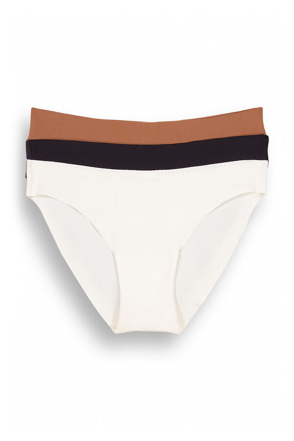 Women'secret Pack 3 bragas cl&aacute;sicas microfibra  kaki