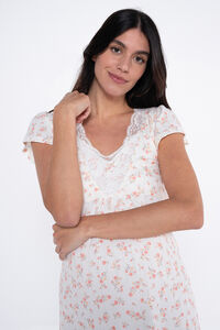 Ohma! Camisa de dormir amamenta&ccedil;&atilde;o manga curta