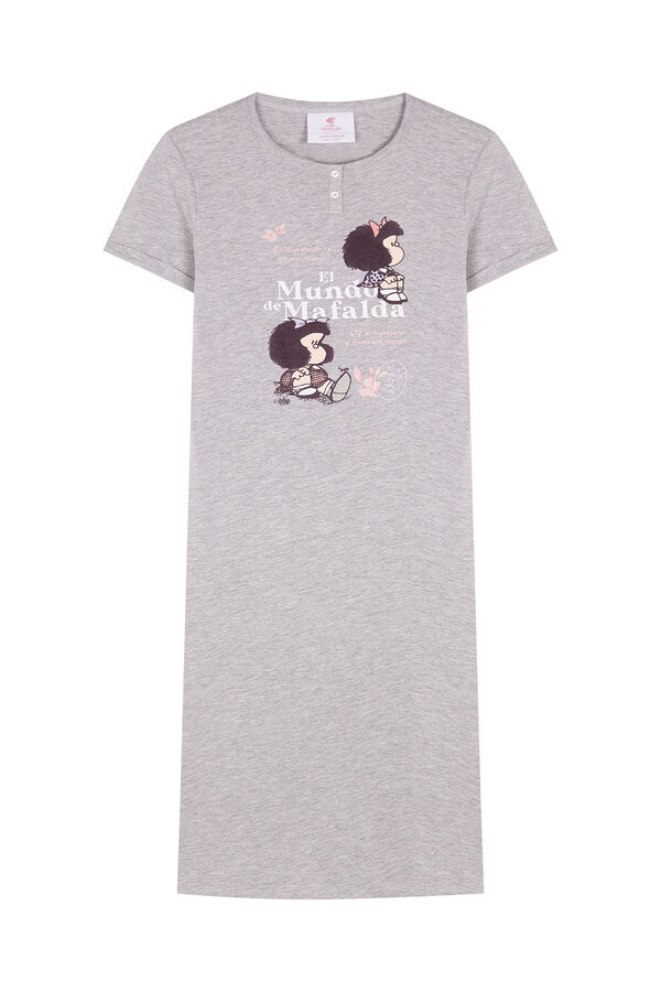 Women'secret Camis&oacute;n midi 100% algod&oacute;n Mafalda gris