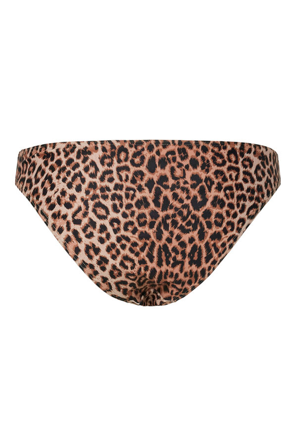 Pieces Braga de bikini de leopardo negro