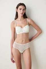 Penti Sujetador con aro marfil flores marfil