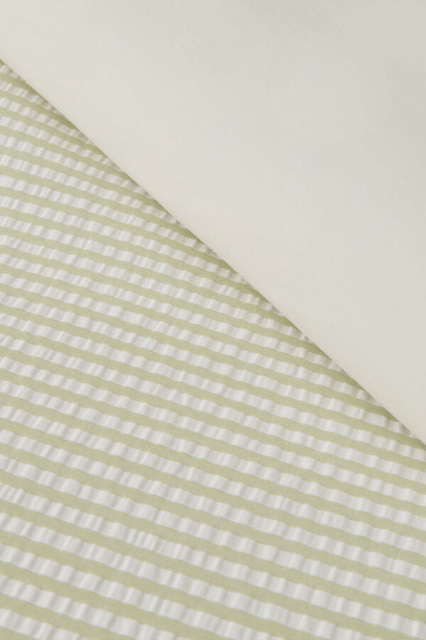 Textura Capa de edredom riscas Seersucker estampado