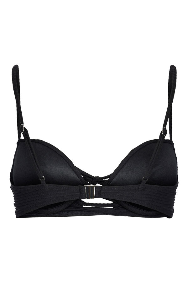 Pieces Top de bikini ovalado gris