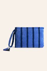 Calma House Neceser de algod&oacute;n de 22x35 azul