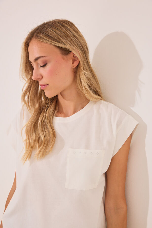 Women'secret Pijama curto 100% algodão paisley  bege