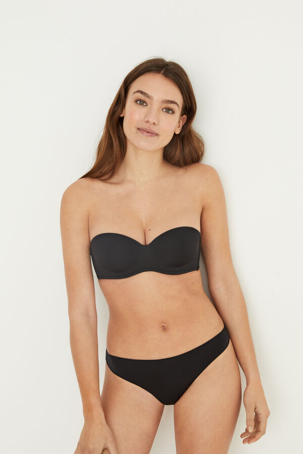 Women'secret ELEGANT Sujetador sin tirantes microfibra negro