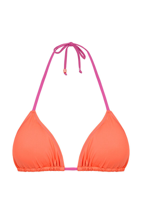 HI&BYE Top bikini triangular cortina naranja naranja