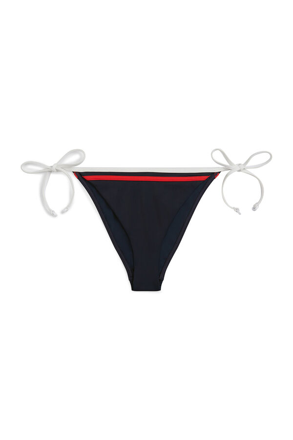 Tommy Hilfiger Cueca de biqu&iacute;ni ajust&aacute;vel com la&ccedil;os laterais azul