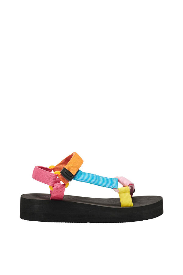 Only Sandalias velcro mujer fucsia