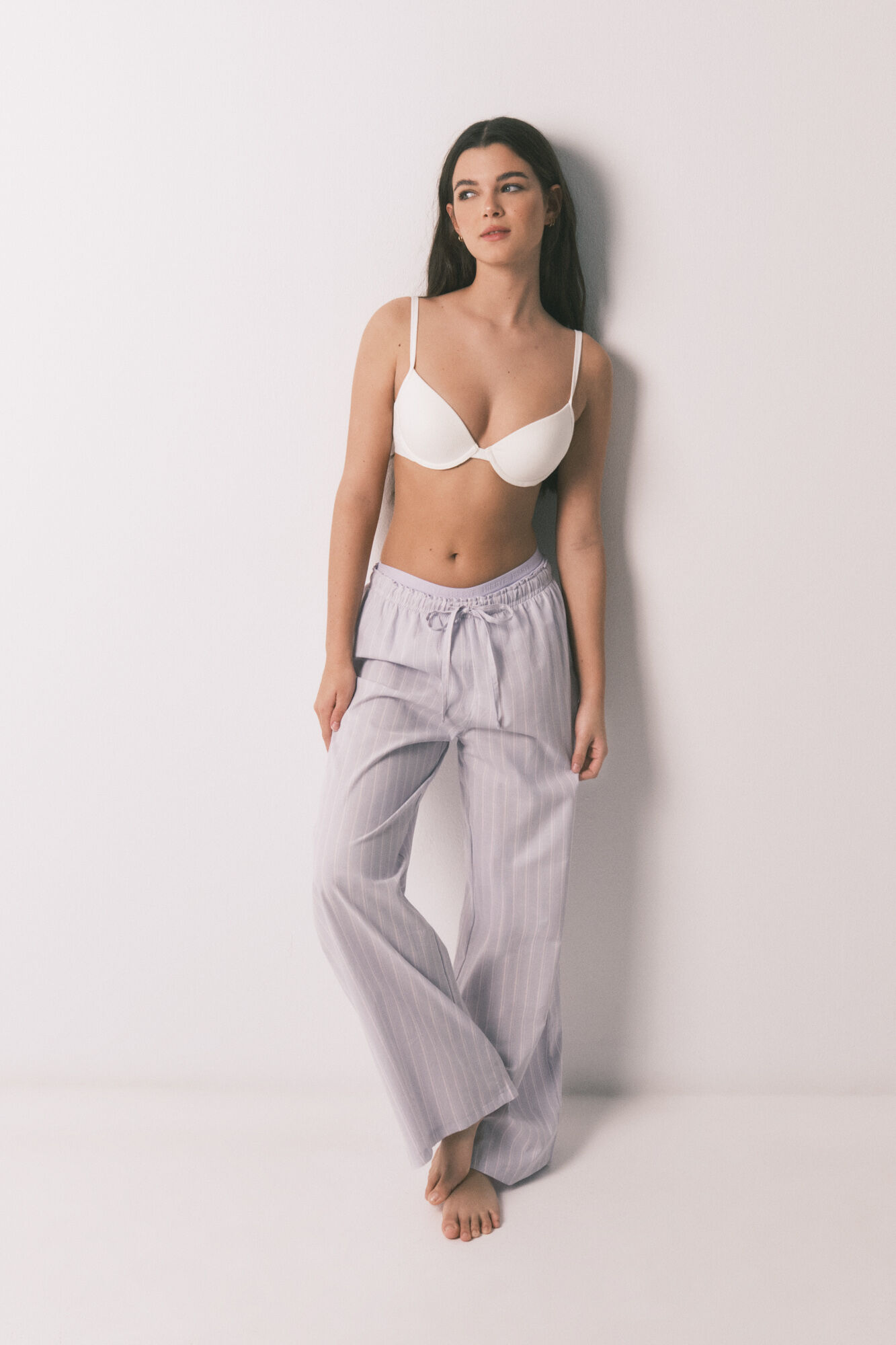 HI&BYE Soutien push-up em algod&atilde;o branco