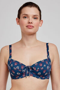 Gisela Top de biqu&iacute;ni com capacidade enchimento e estampado