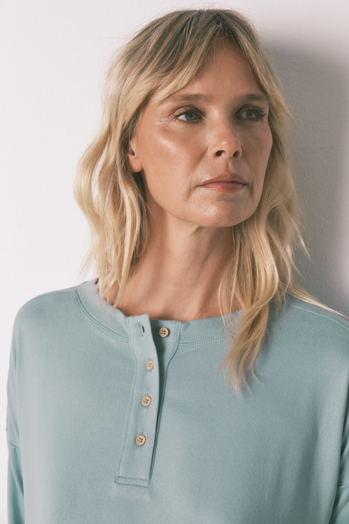 Women'secret Camiseta manga larga punto ante azul