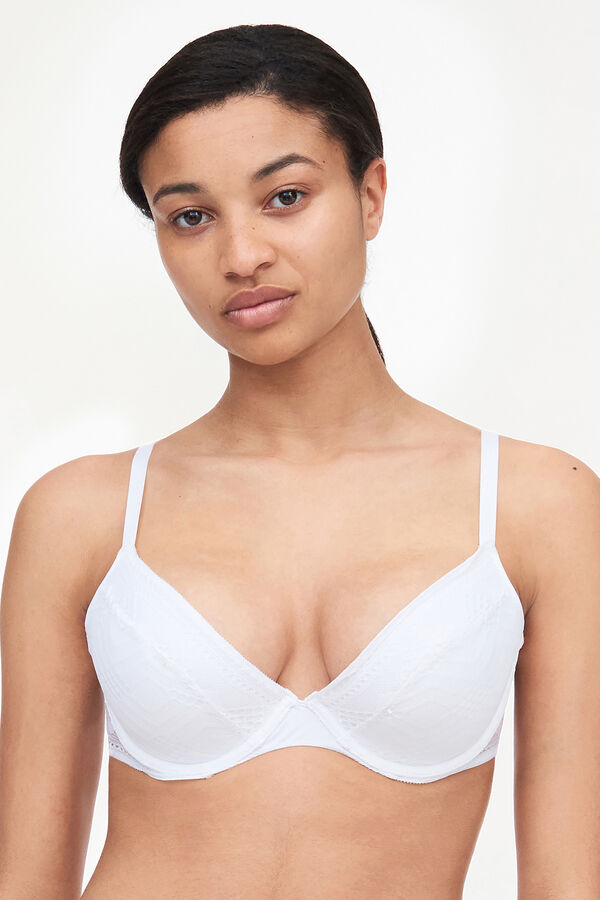 Passionata Soutien push up Ondine com renda gráfica   branco