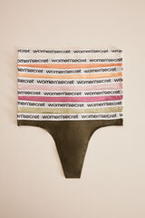 Women'secret Pack 7 tangas algod&oacute;n logo blanco