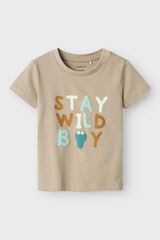 Name it Camisola de manga curta para bebé cinzento