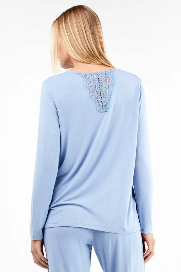 Gisela Conjunto de pijama monocrom&aacute;tico azul