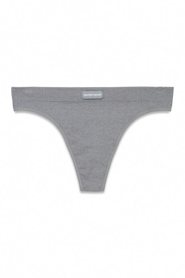 Women'secret Braga tanga sin costuras gris claro gris
