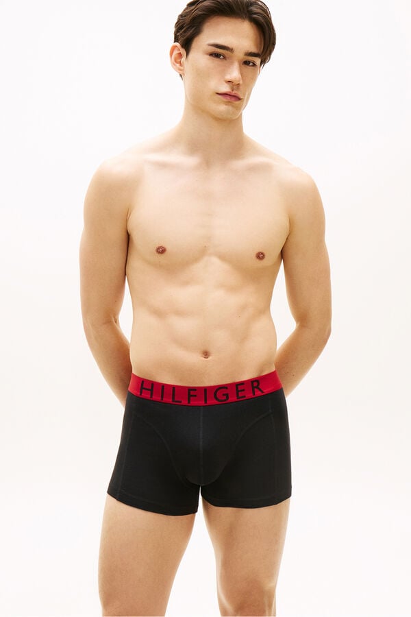 Tommy Hilfiger Pack 3 boxers em algod&atilde;o preto