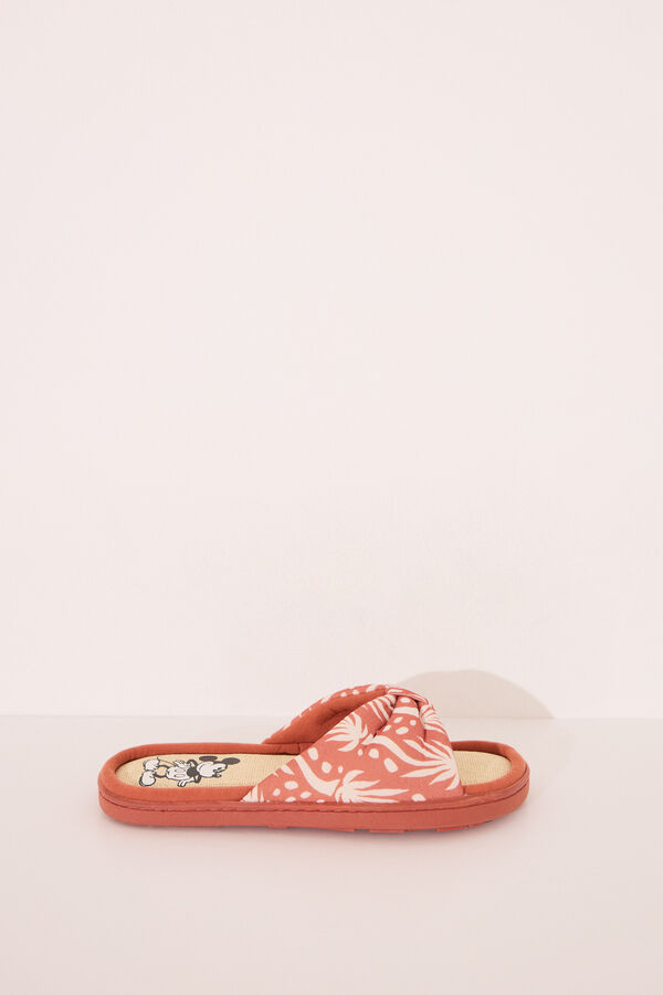 Women'secret Zapatillas casa estampado Mickey Mouse naranja