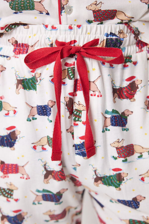 Women'secret Pijama masculino com camisa colorida para cachorro 100% algod&atilde;o estampado