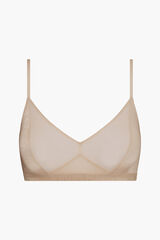 Calvin Klein Tanga de renda Intrinsic bege