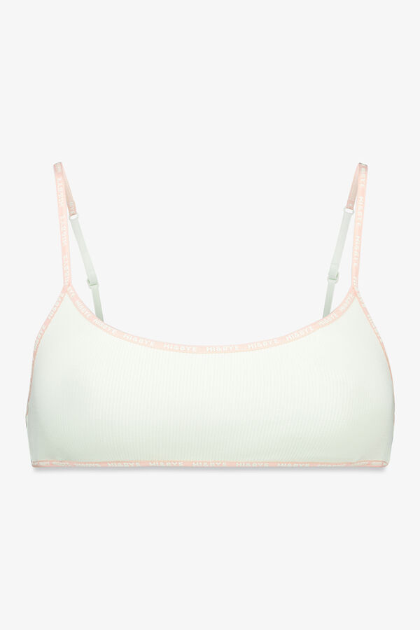 HI&BYE Top de soutien de algod&atilde;o verde com copas remov&iacute;veis verde