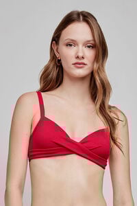 Gisela Top bikini capacidad tejido de estructura granate