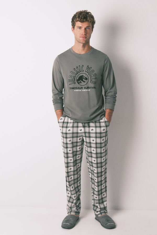 Women'secret Pijama comprido masculino 100% algod&atilde;o "Jurassic World" bege