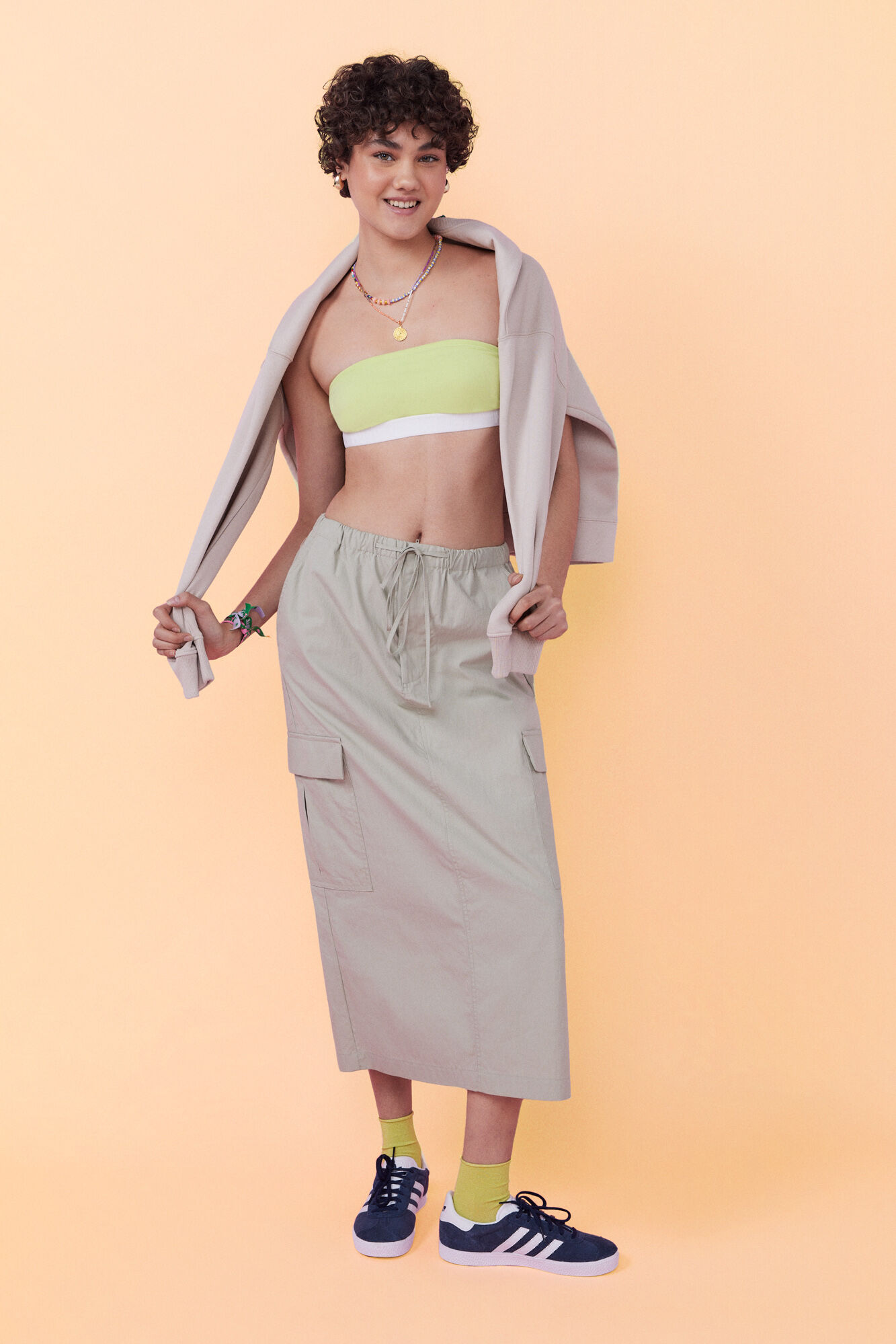 HI&BYE Top bandeau algod&oacute;n lima